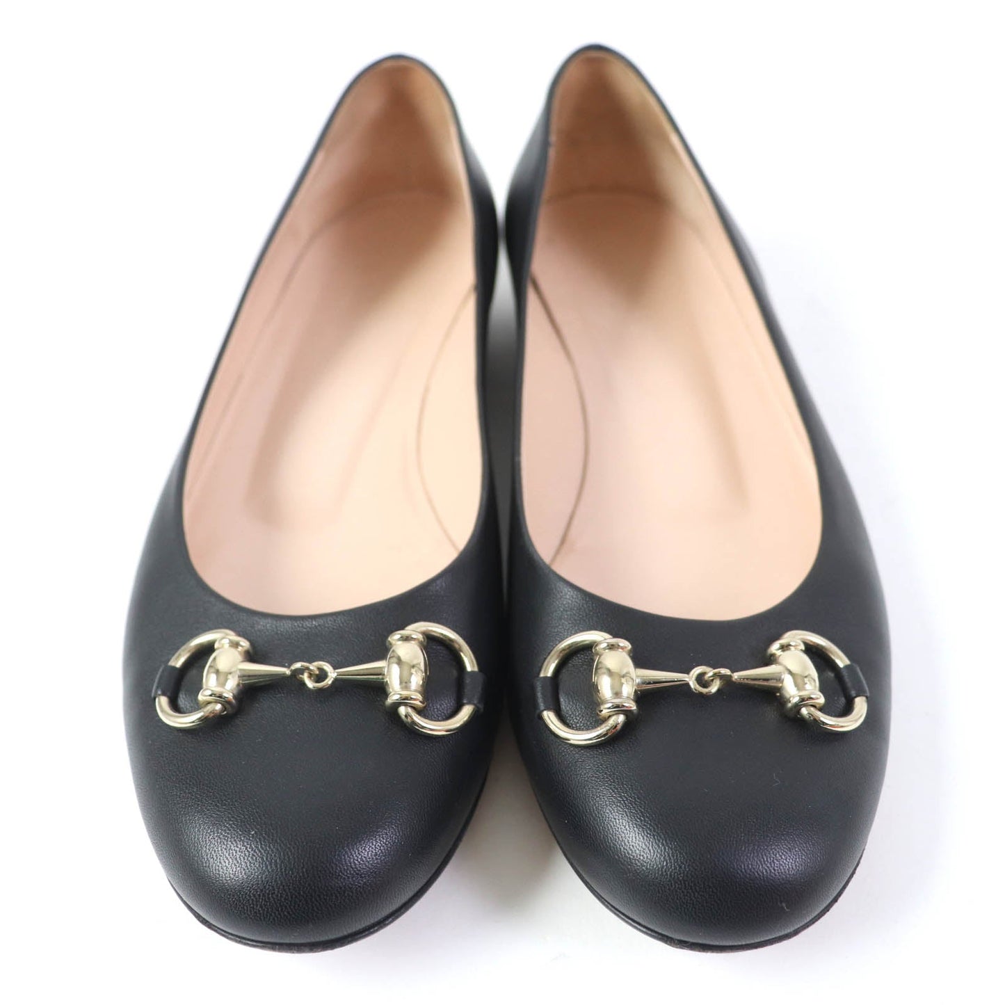 Luxury Gucci Trending 2025 Leather Horsebit Pumps Black Gold 37