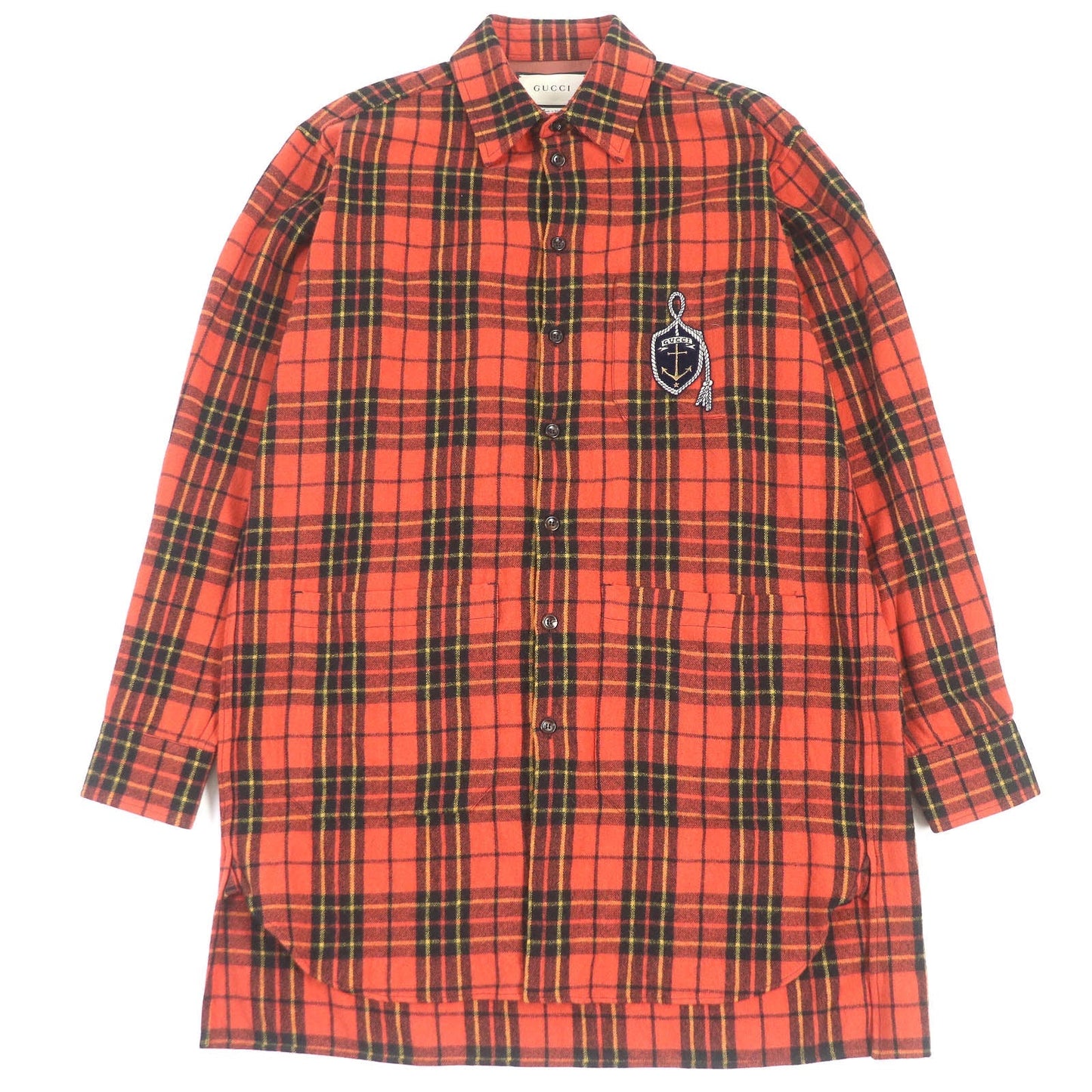 Luxury Gucci Trending 2025 Wool Nylon Oversized Flannel Shirt