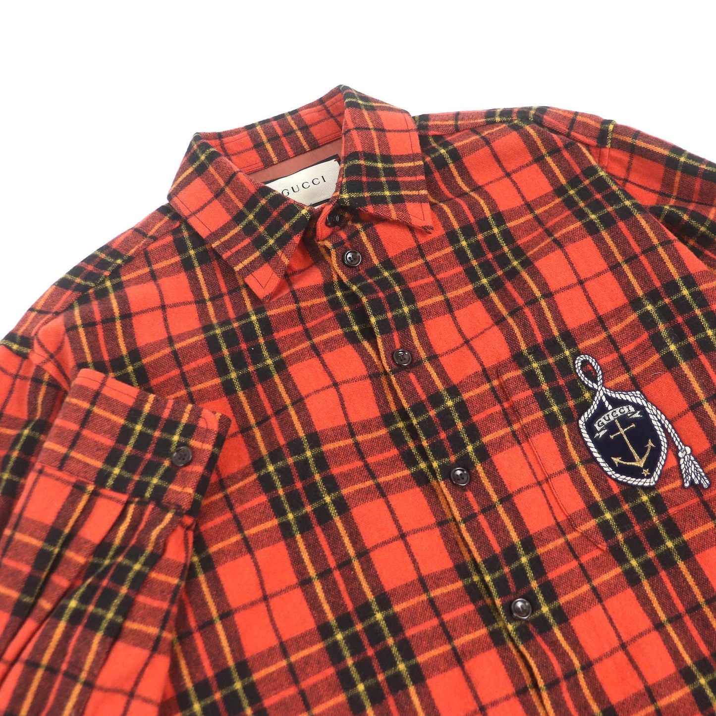 Luxury Gucci Trending 2025 Wool Nylon Oversized Flannel Shirt