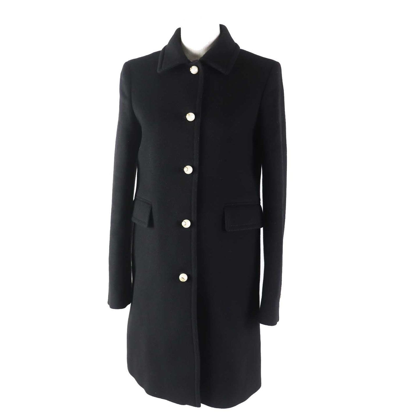 Luxury Gucci Trending 2025 Wool Rayon Coat with Pearl Buttons