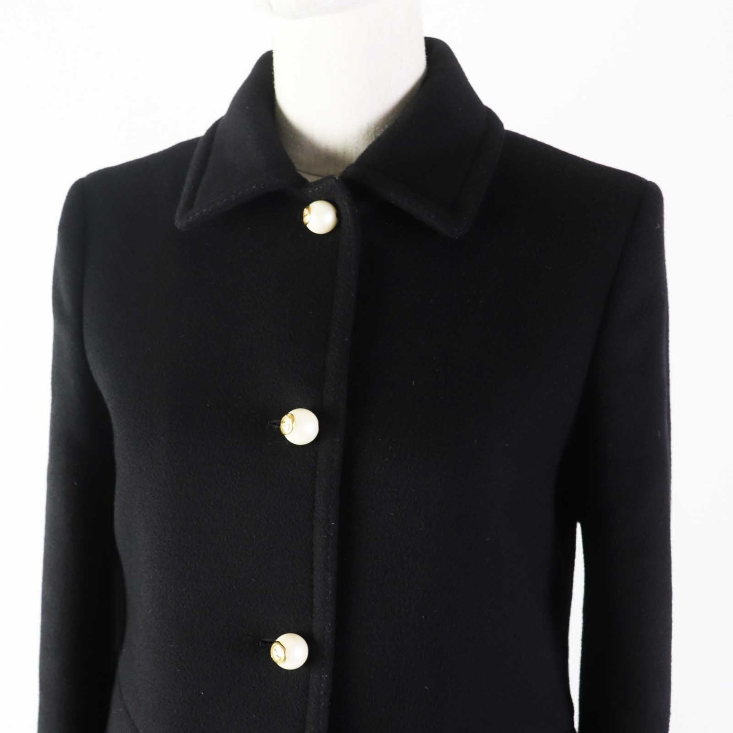 Luxury Gucci Trending 2025 Wool Rayon Coat with Pearl Buttons