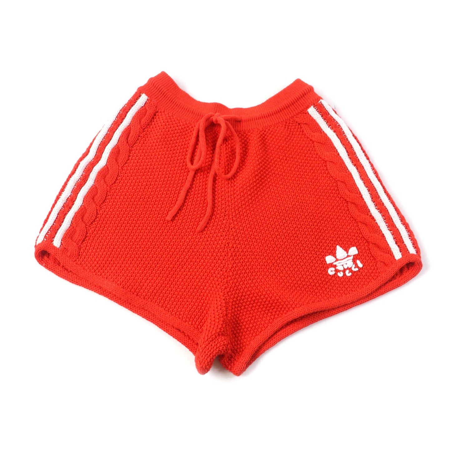 Luxury Gucci Trending 2025 adidas Trefoil Knit Shorts Orange M