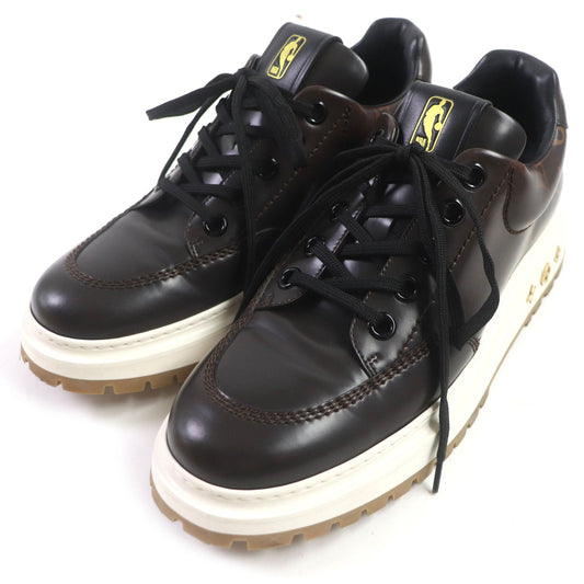 LOUIS VUITTON sneakers Main: Leather Dark brown Abyss Line mens 8