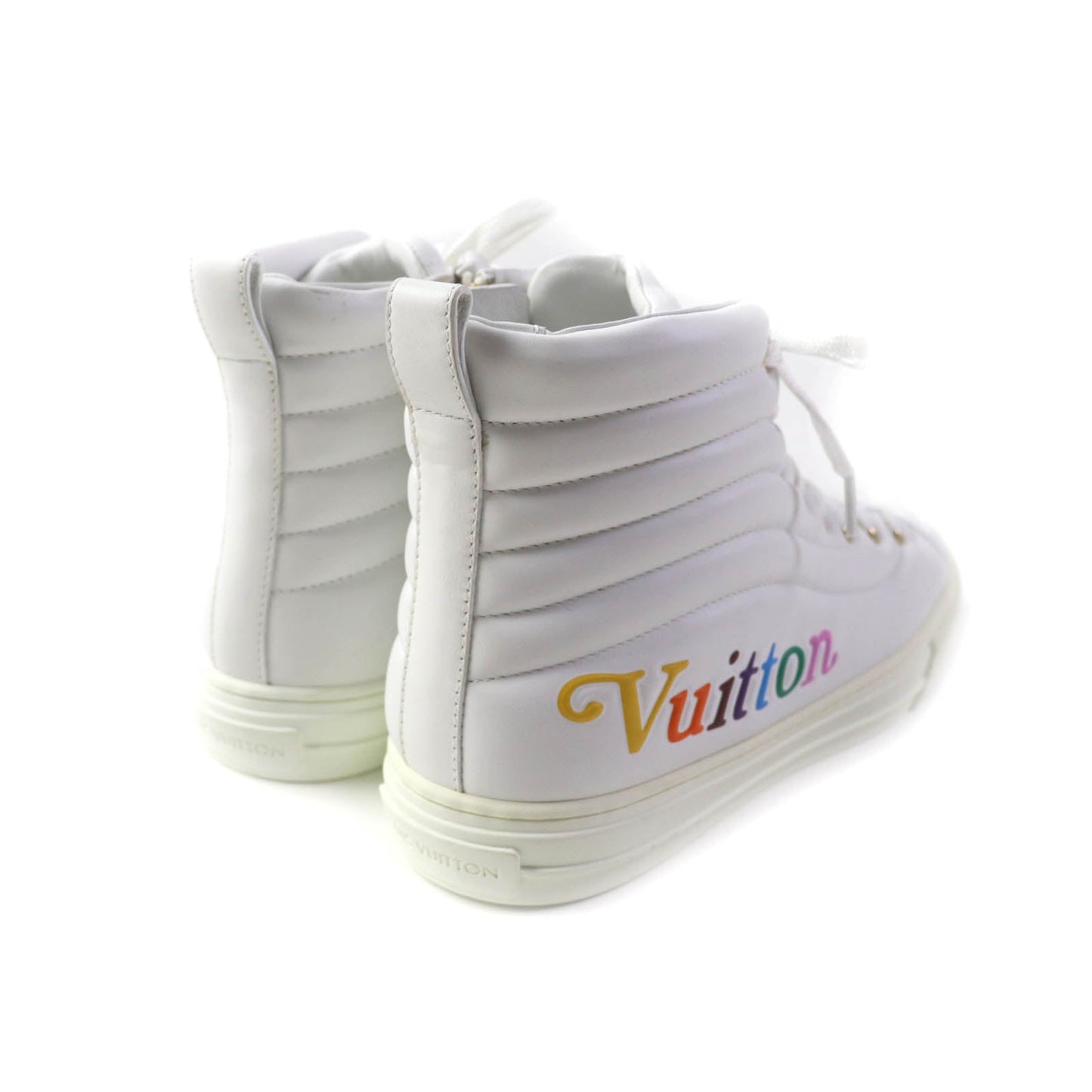 LOUIS VUITTON High cut sneakers Main: Leather white Stellar Line Women 37.5