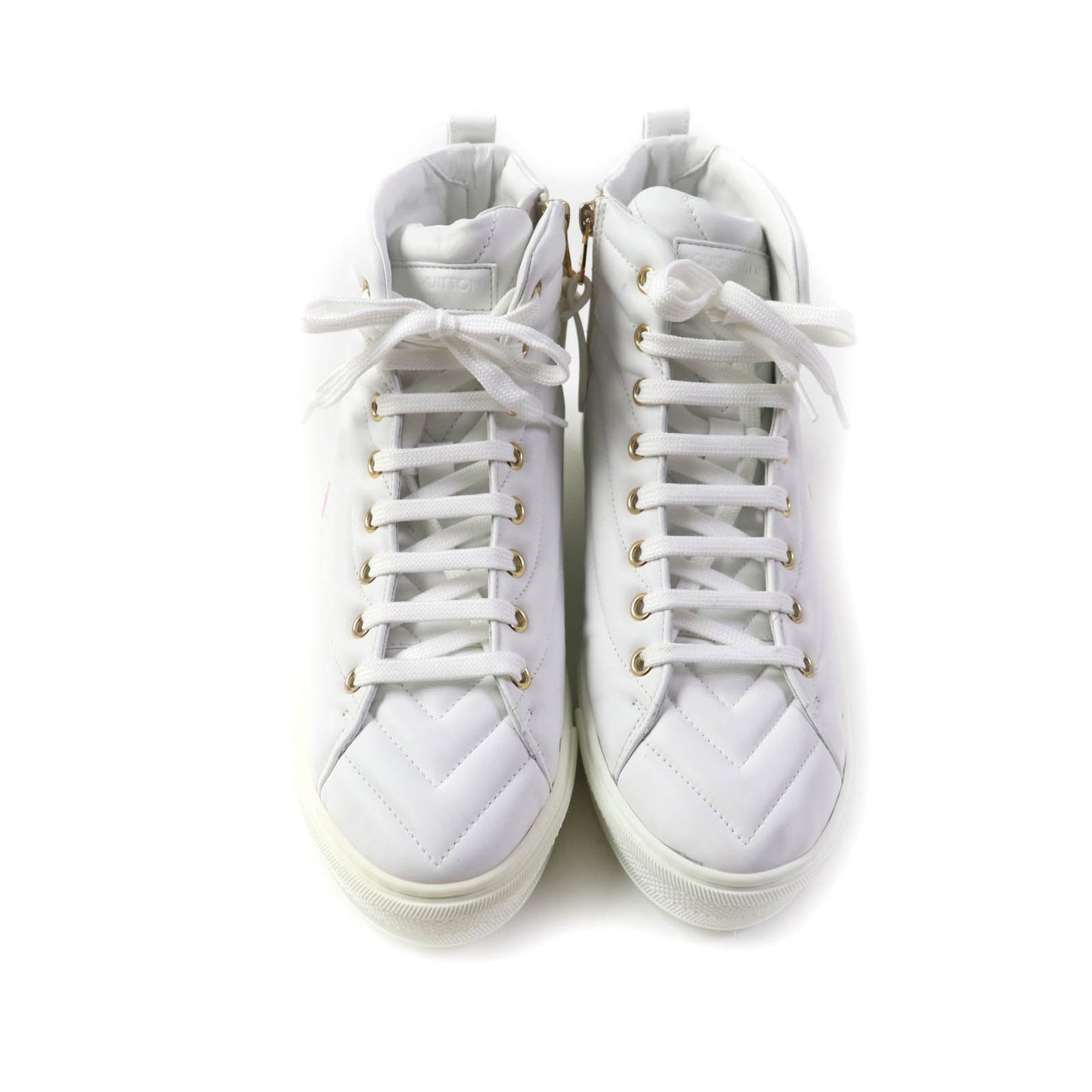 LOUIS VUITTON High cut sneakers Main: Leather white Stellar Line Women 37.5