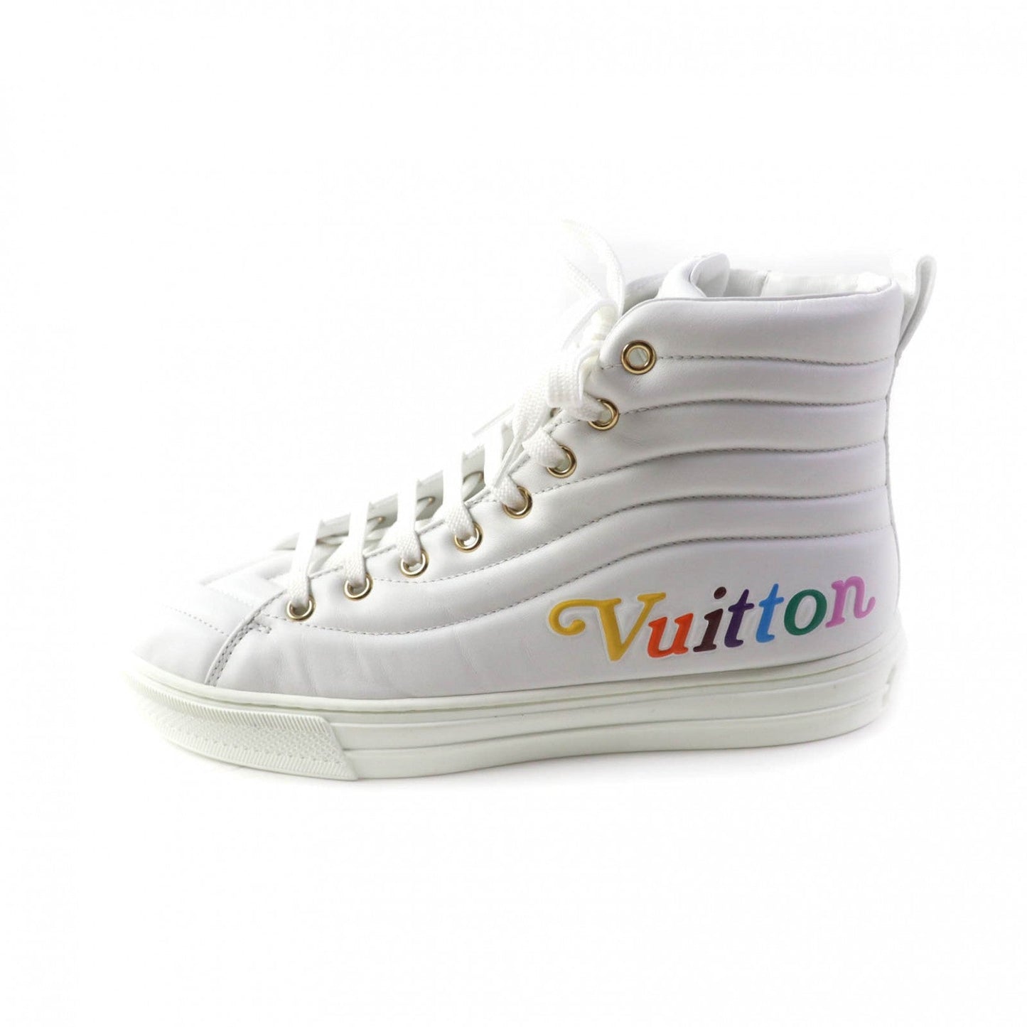 LOUIS VUITTON High cut sneakers Main: Leather white Stellar Line Women 37.5