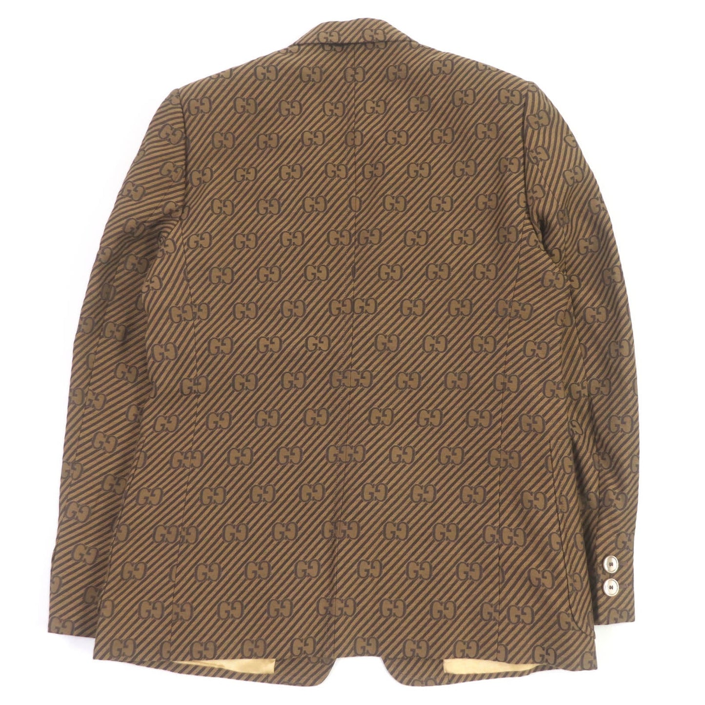 Luxury Gucci Trending 2025 GG Jacquard Striped Blazer Brown