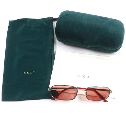 Luxury Gucci Trending 2025 GG1457S Sunglasses Silver Red