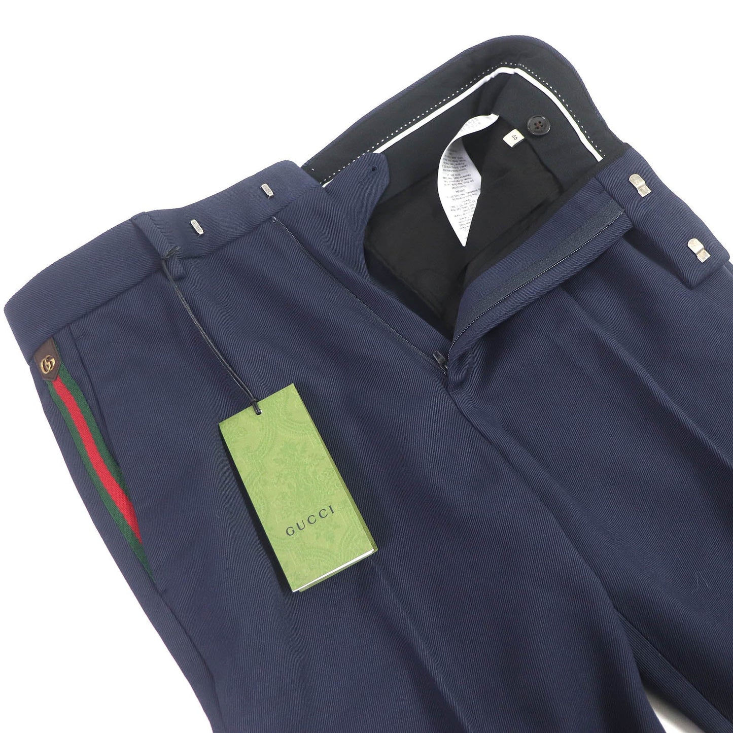 Luxury Gucci Trending 2025 GG Logo Cotton Ankle Pants Navy 46