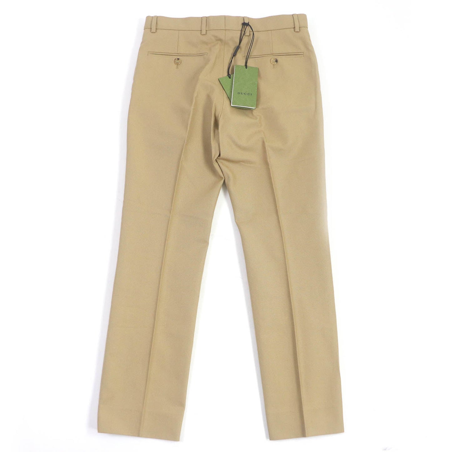 Luxury Gucci Trending 2025 Horsebit Embroidery Chino Pants Beige