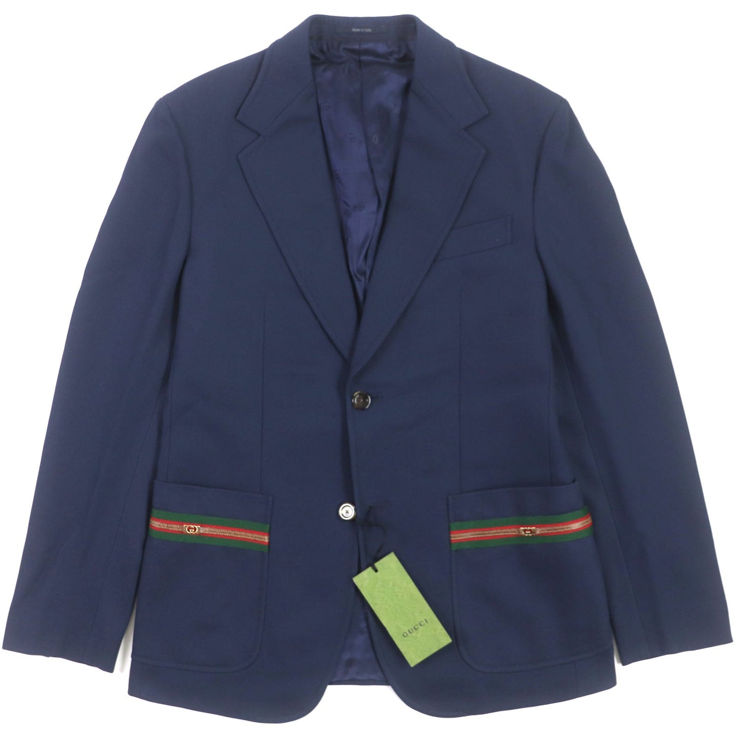 Luxury Gucci Trending 2025 Cotton Formal Jacket with Web Stripe