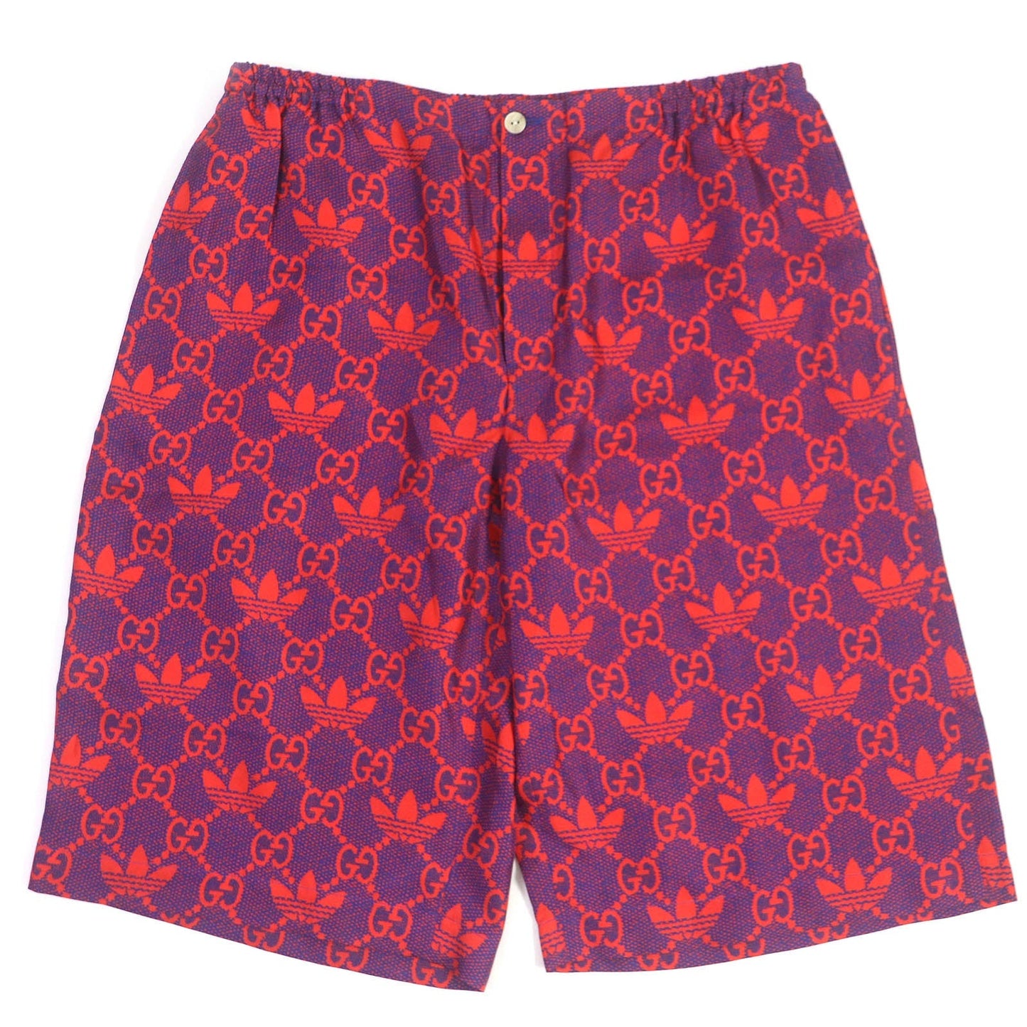 Luxury Gucci Trending 2025 Silk Micro GG Print Shorts Navy Red