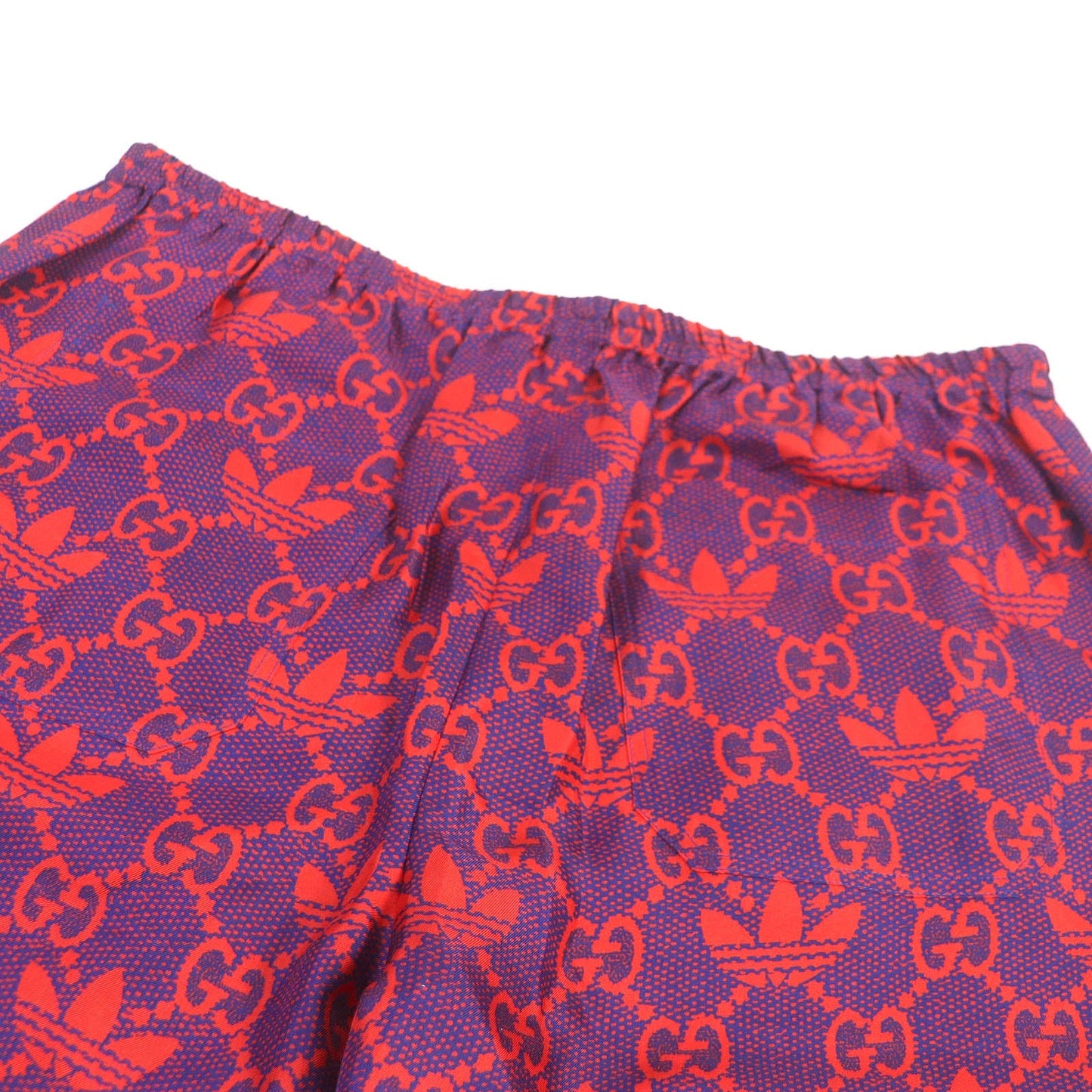 Luxury Gucci Trending 2025 Silk Micro GG Print Shorts Navy Red