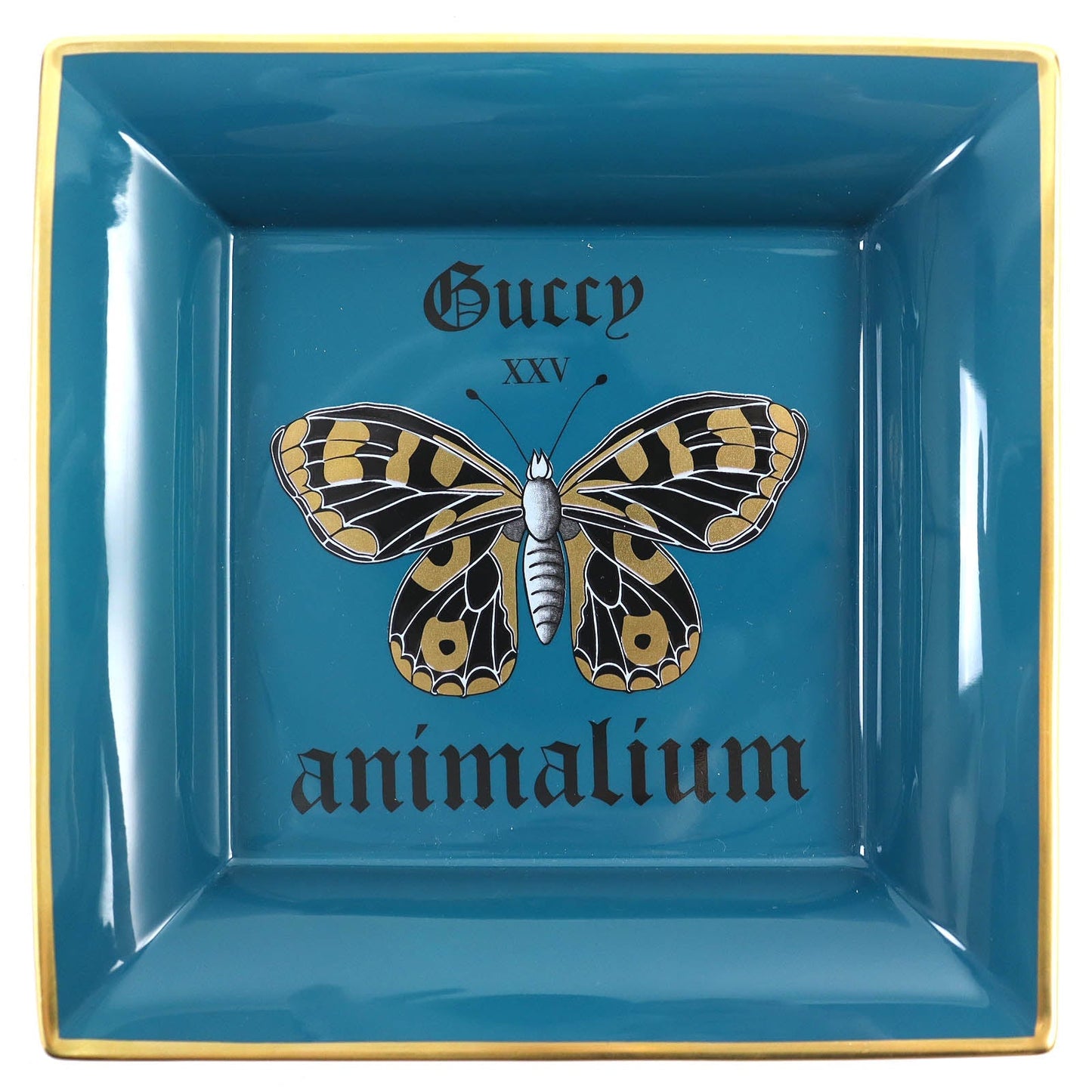 Luxury Gucci Trending 2025 Porcelain Butterfly Coin Tray Turquoise