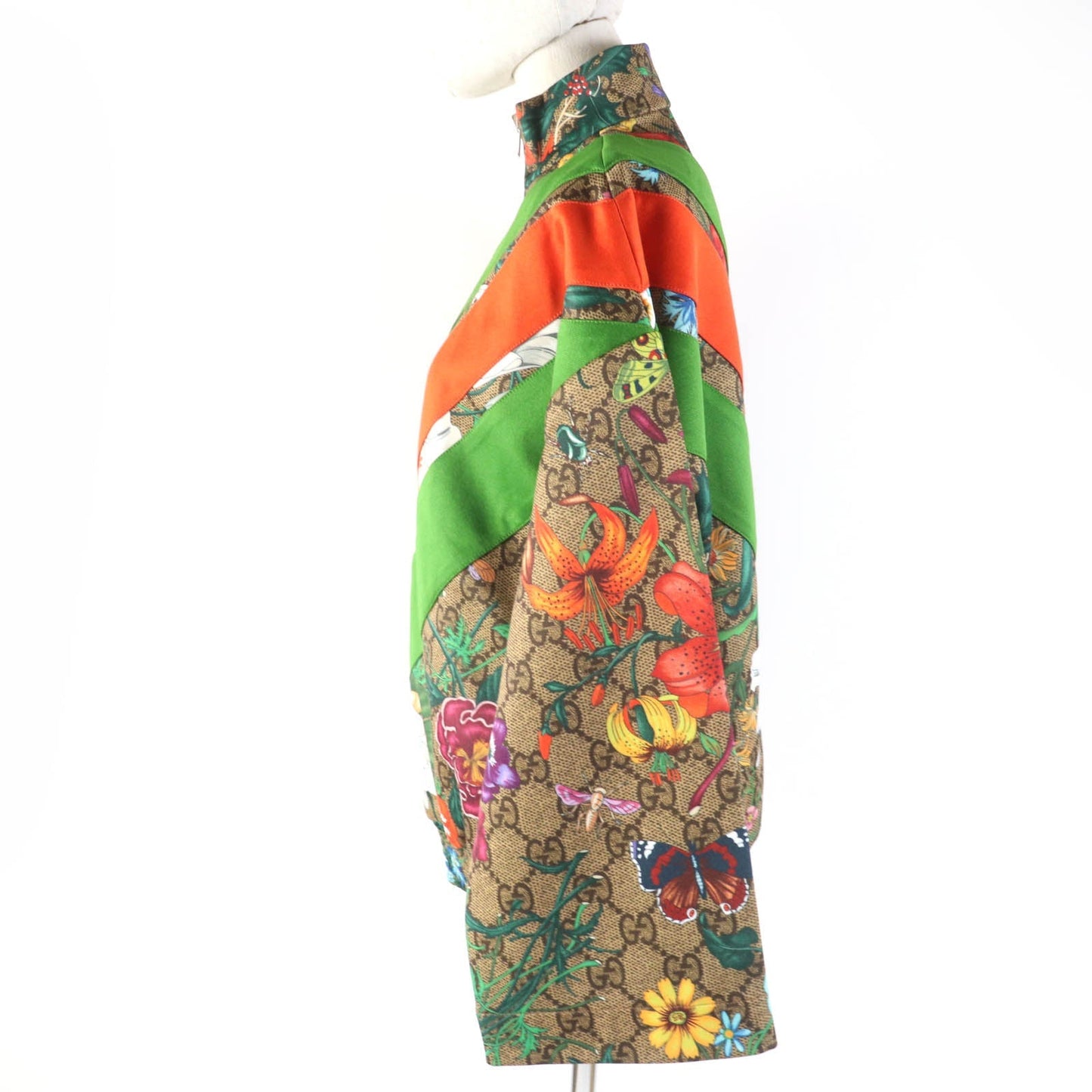 Luxury Gucci Trending 2025 GG Floral Print Zip Up Track Jacket XXS