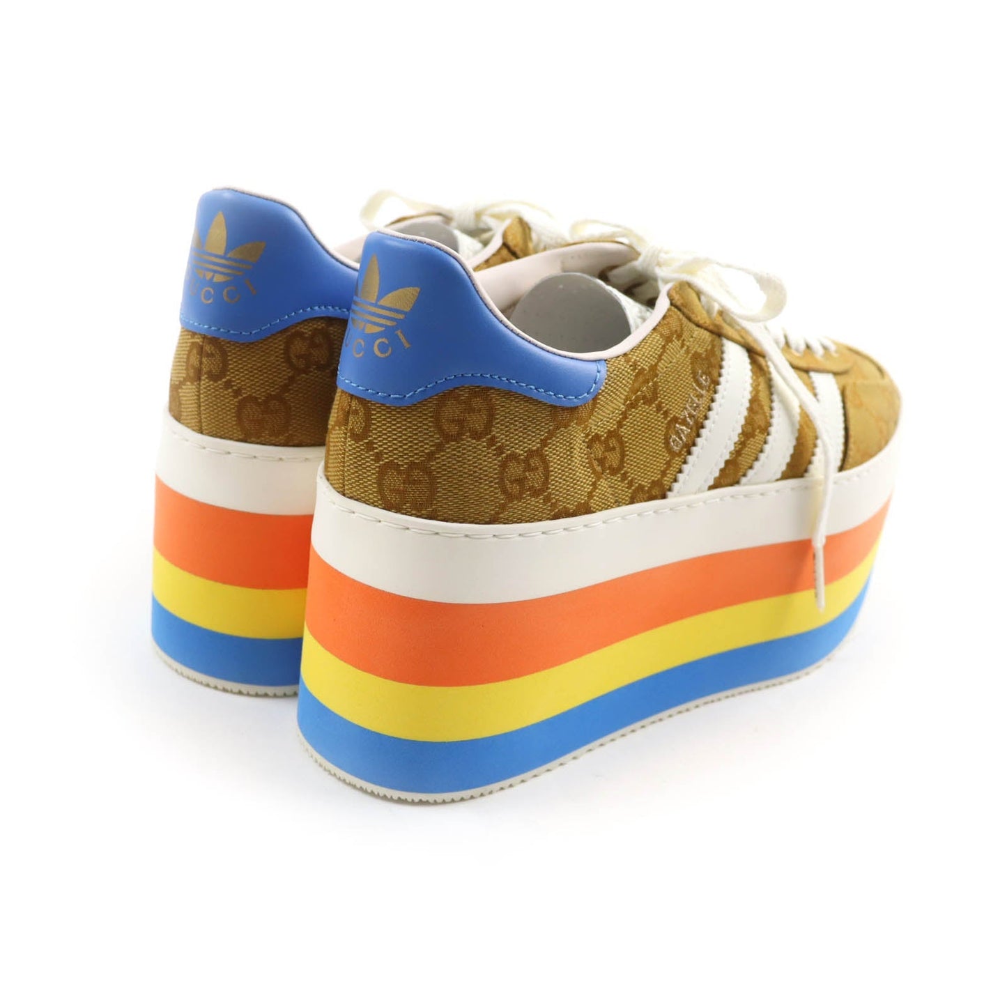Luxury Gucci Trending 2025 Gazelle GG Canvas Platform Sneakers