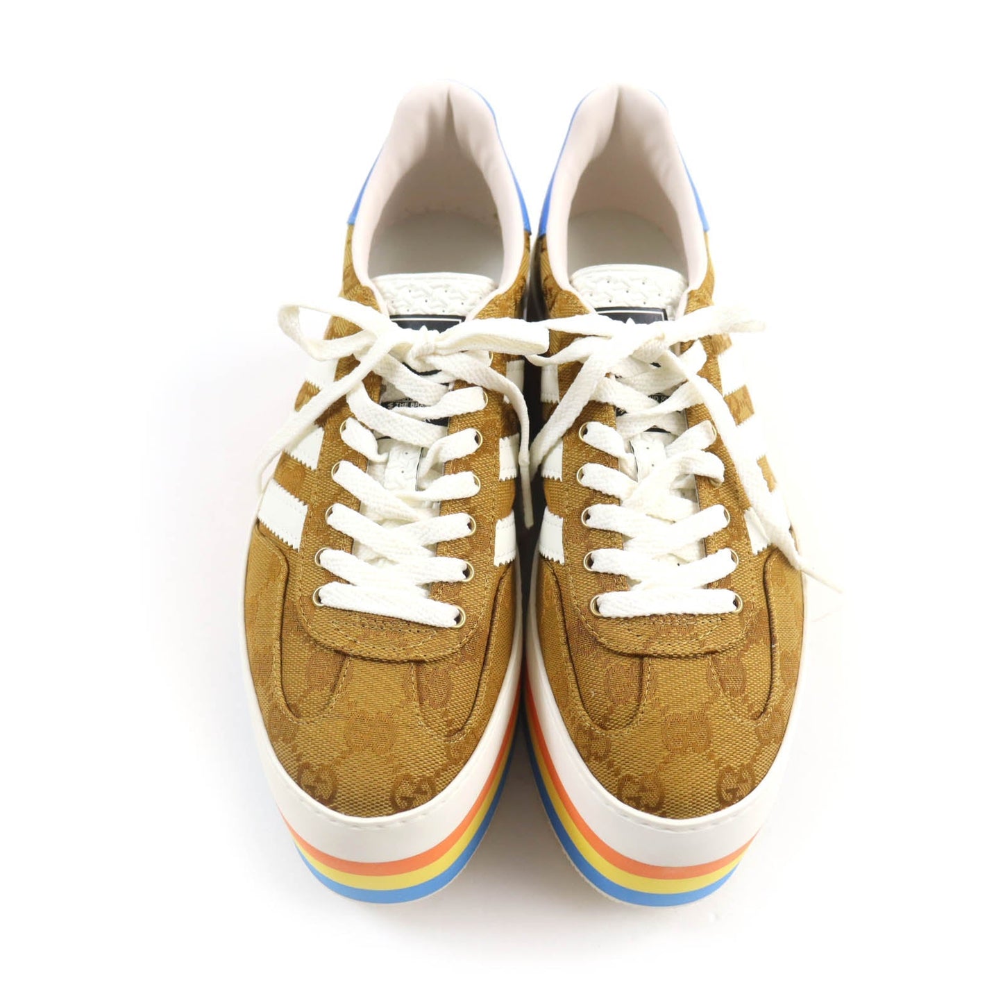 Luxury Gucci Trending 2025 Gazelle GG Canvas Platform Sneakers