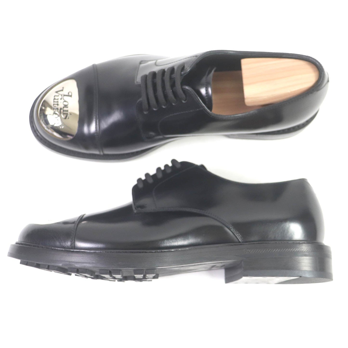 LOUIS VUITTON Dress shoes Main: Leather black Voltaire Line Richelieu mens 6