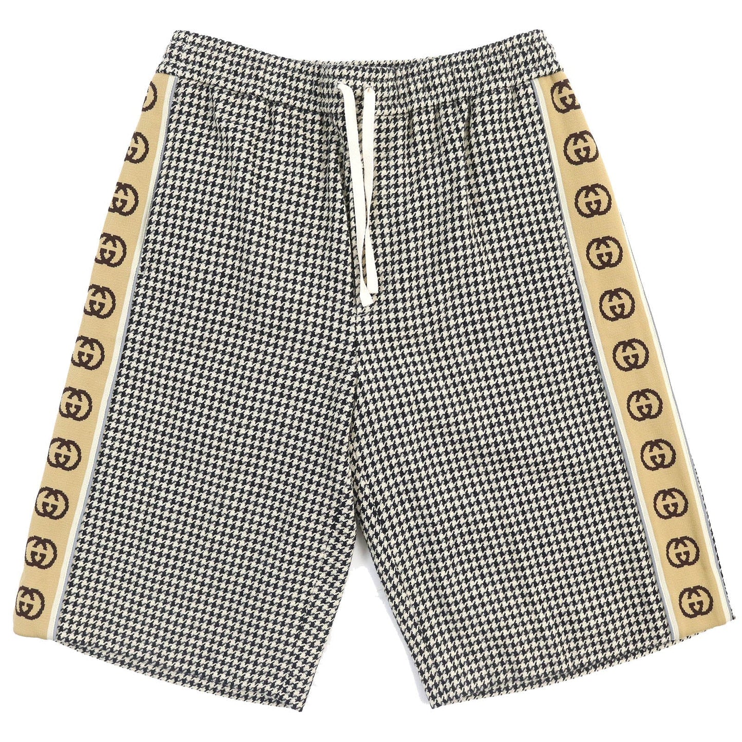 Luxury Gucci Trending 2025 GG Logo Houndstooth Jacquard Shorts