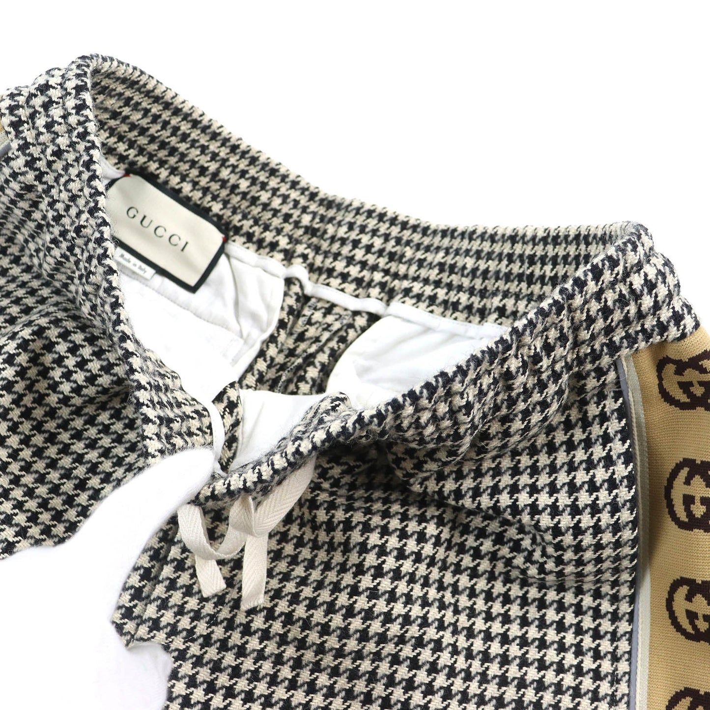 Luxury Gucci Trending 2025 GG Logo Houndstooth Jacquard Shorts