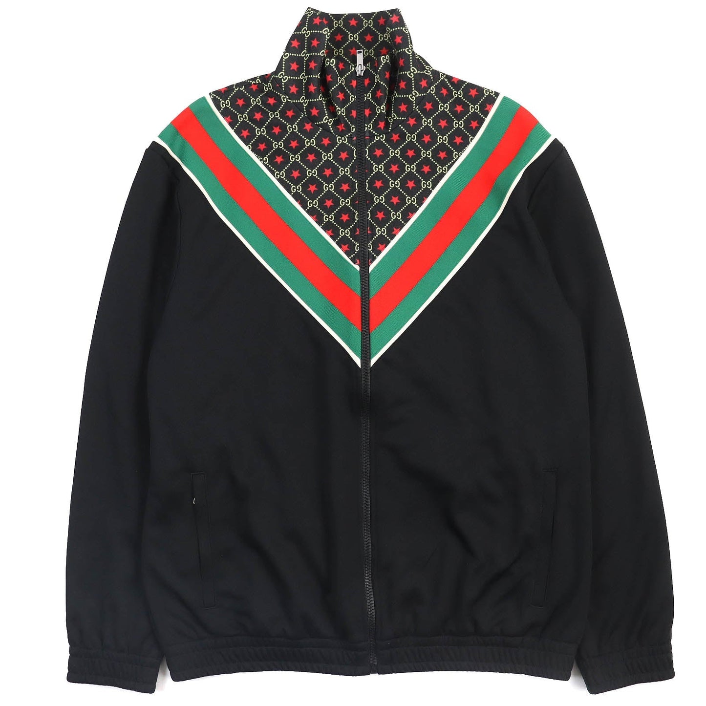 Luxury Gucci Trending 2025 GG Star Webline Track Jacket Black S