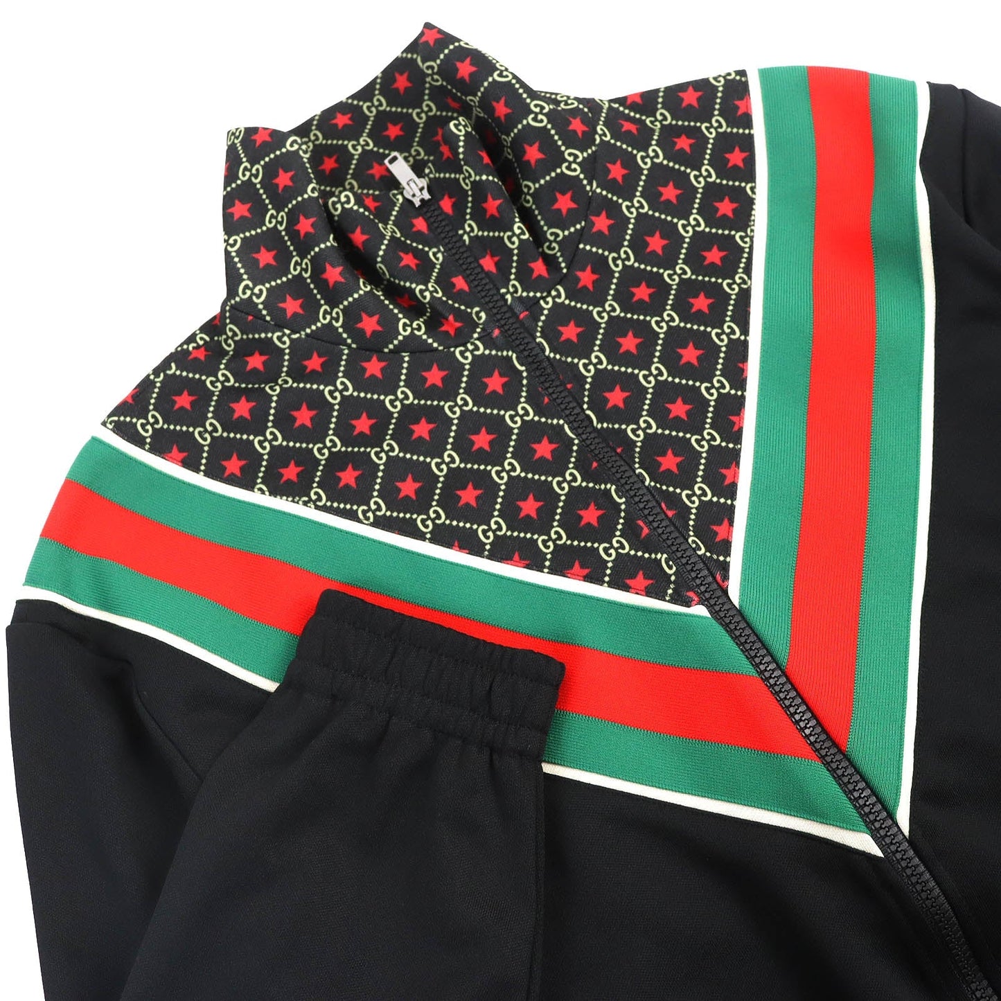 Luxury Gucci Trending 2025 GG Star Webline Track Jacket Black S