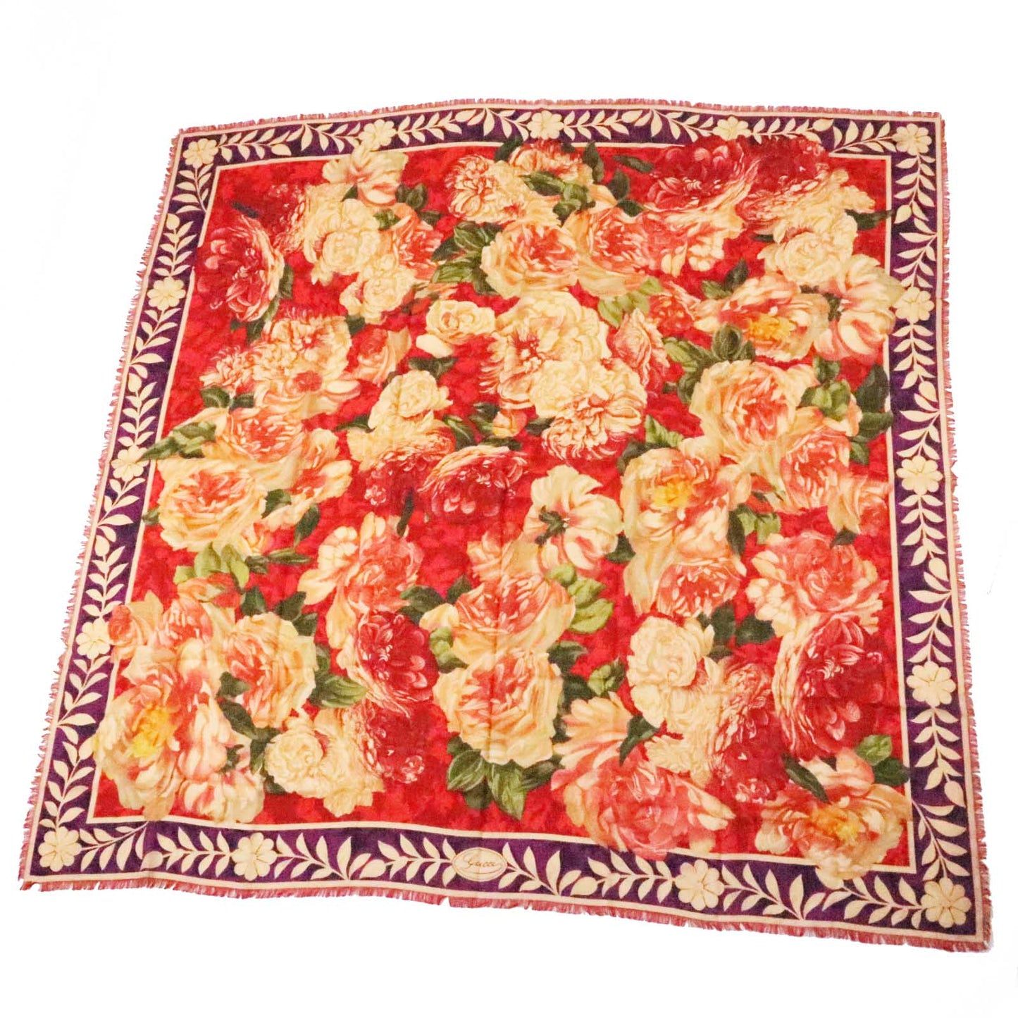 Luxury Gucci Trending 2025 Wool Silk Flower Print Scarf