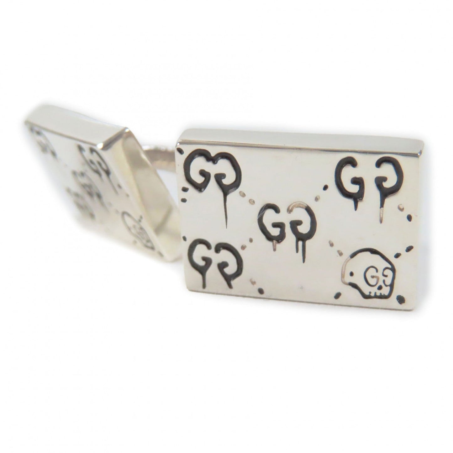 Luxury Gucci Trending 2025 Ghost Skull GGPattern Cufflinks AG925