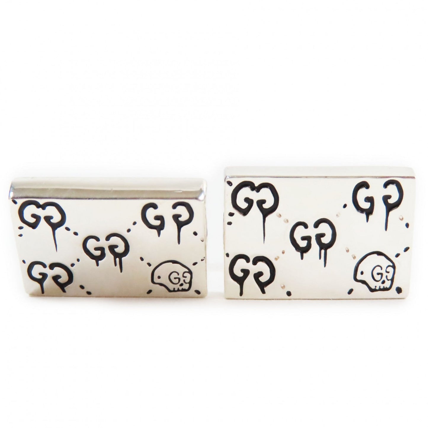Luxury Gucci Trending 2025 Ghost Skull GGPattern Cufflinks AG925