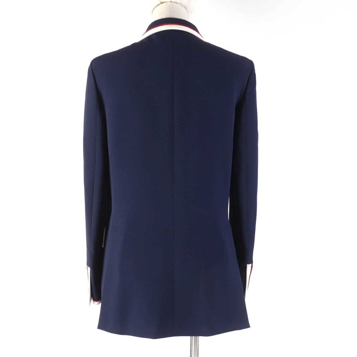 Luxury Gucci Trending 2025 Silk Tailored Jacket Navy 42 Women