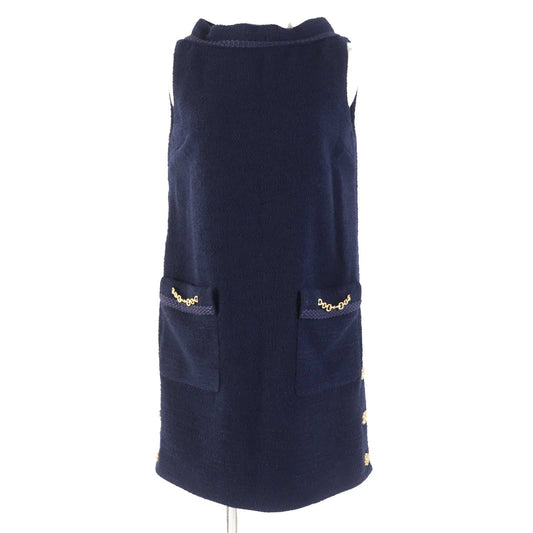 Luxury Gucci Trending 2025 Wool Nylon Tweed Sleeveless Dress 36
