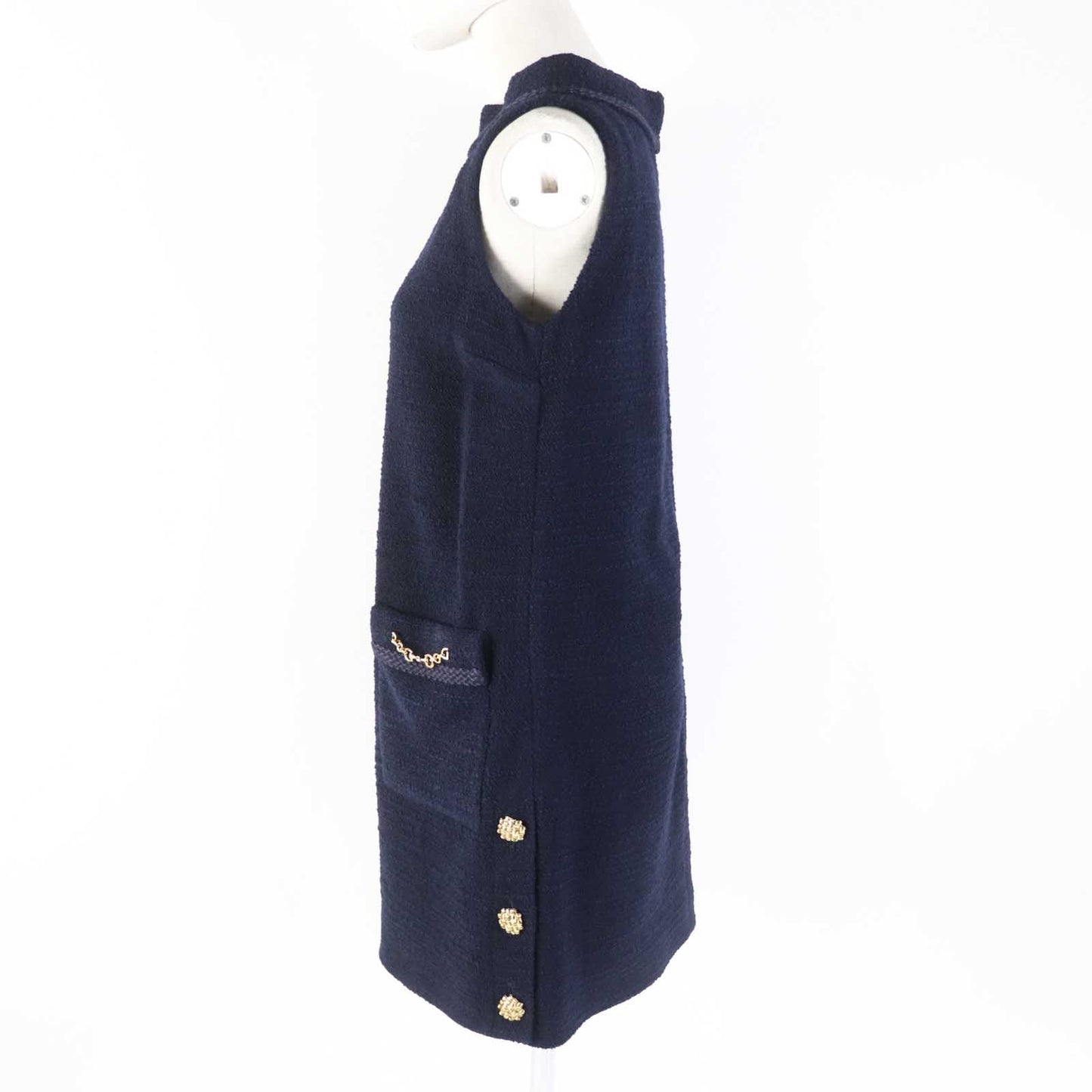 Luxury Gucci Trending 2025 Wool Nylon Tweed Sleeveless Dress 36