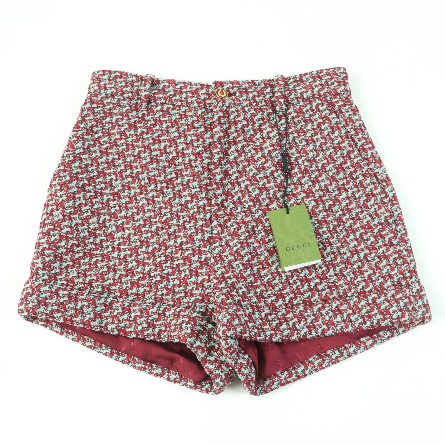 Luxury Gucci Trending 2025 Cotton Nylon Tweed Shorts Red Green