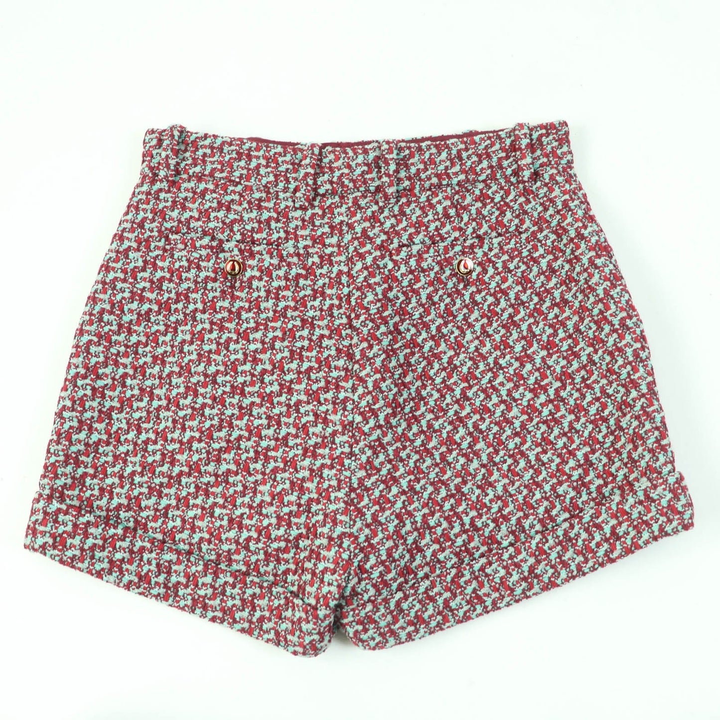 Luxury Gucci Trending 2025 Cotton Nylon Tweed Shorts Red Green