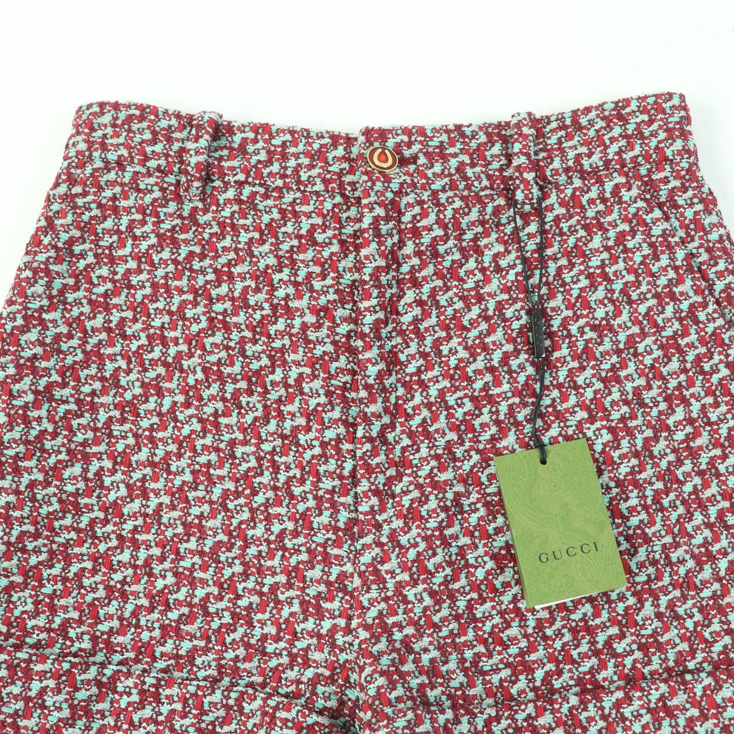Luxury Gucci Trending 2025 Cotton Nylon Tweed Shorts Red Green