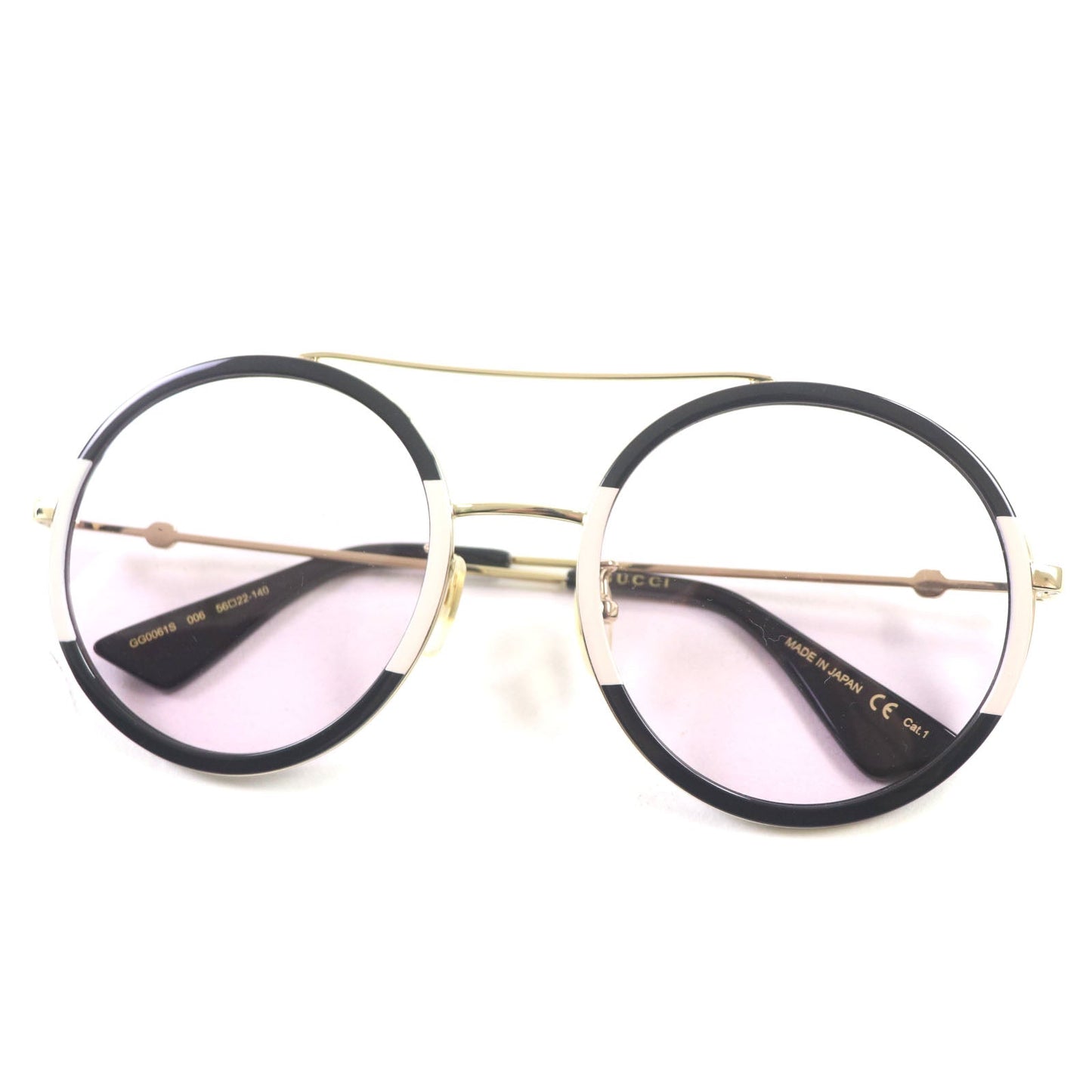 Luxury Gucci Trending 2025 GG0061S Round Sunglasses Black Gold