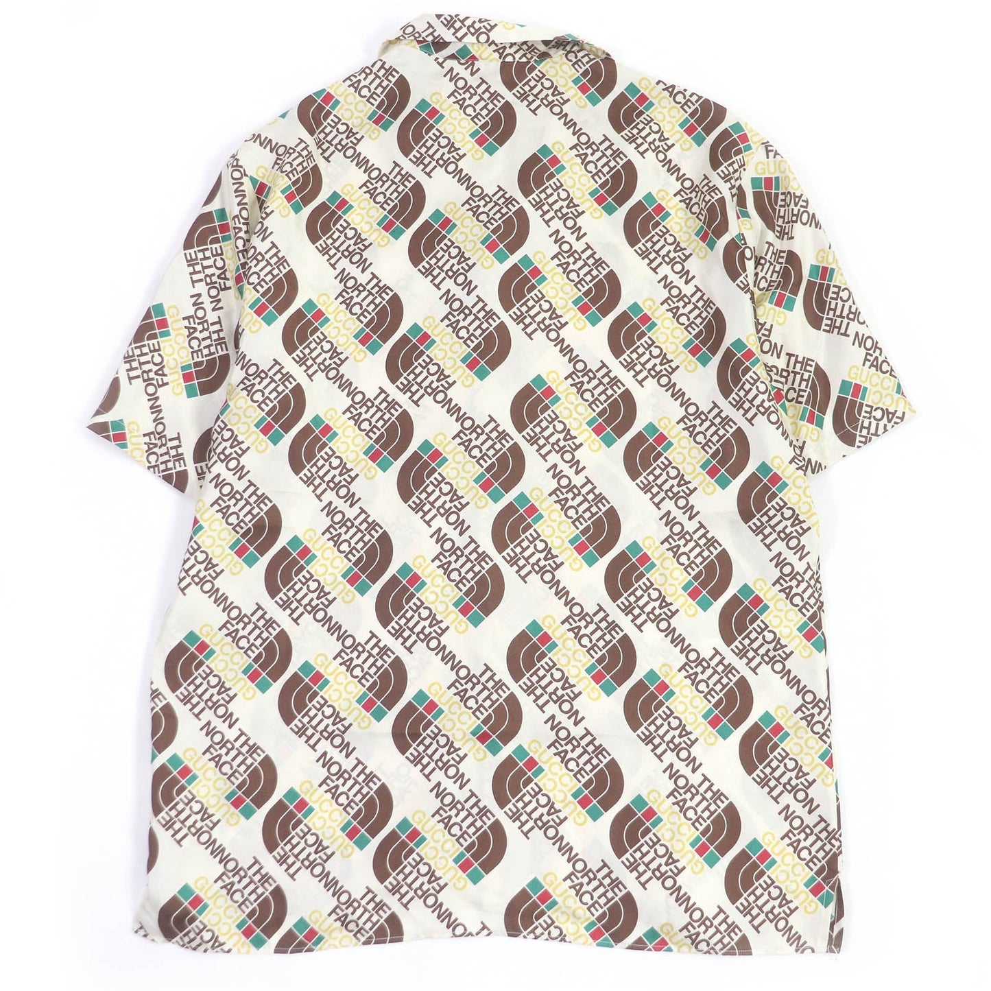 Luxury Gucci Trending 2025 Silk Logo Bowling Shirt Ivory 44