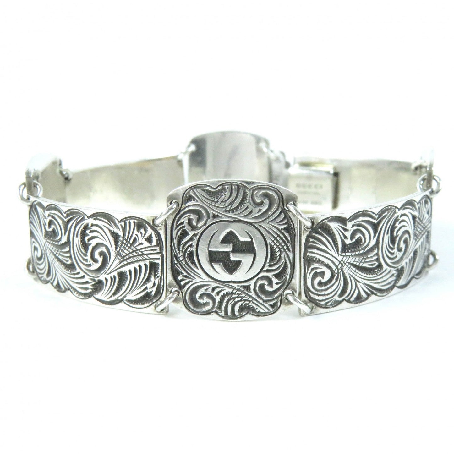 Luxury Gucci Trending 2025 Silver Arabesque Interlocking G Bracelet