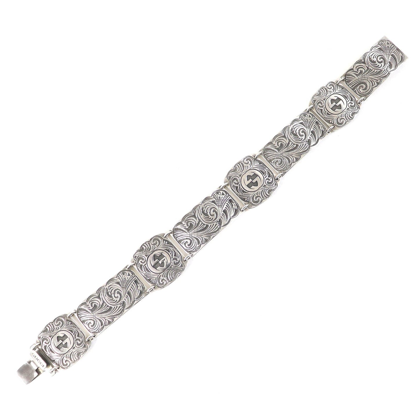 Luxury Gucci Trending 2025 Silver Arabesque Interlocking G Bracelet