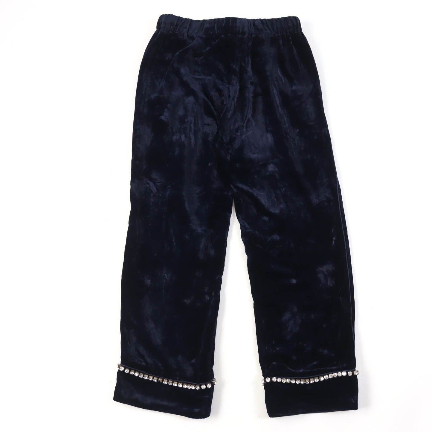 Luxury Gucci Trending 2025 Beaded Velvet Pants Navy 36 Women