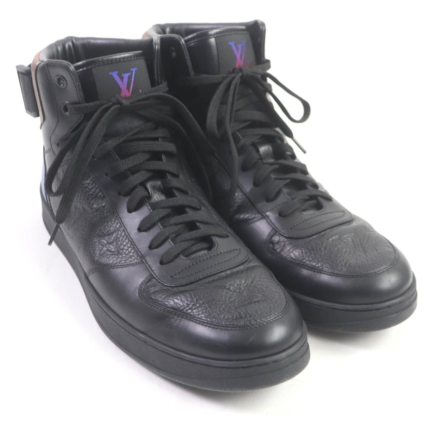 LOUIS VUITTON High cut sneakers Main: Leather black mens 8