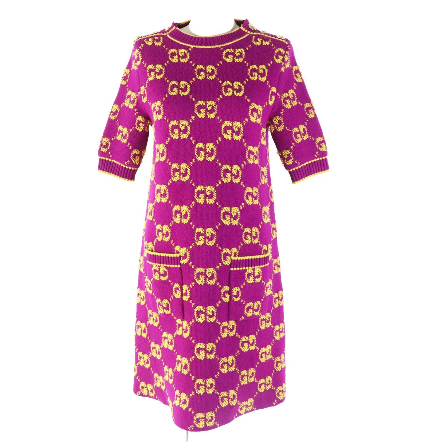 Luxury Gucci Trending 2025 GG Wool Jacquard Dress XS