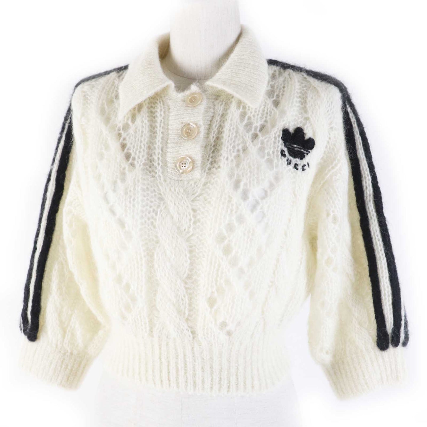 Luxury Gucci Trending 2025 adidas Mohair Nylon Wool Buttoned Knit XS