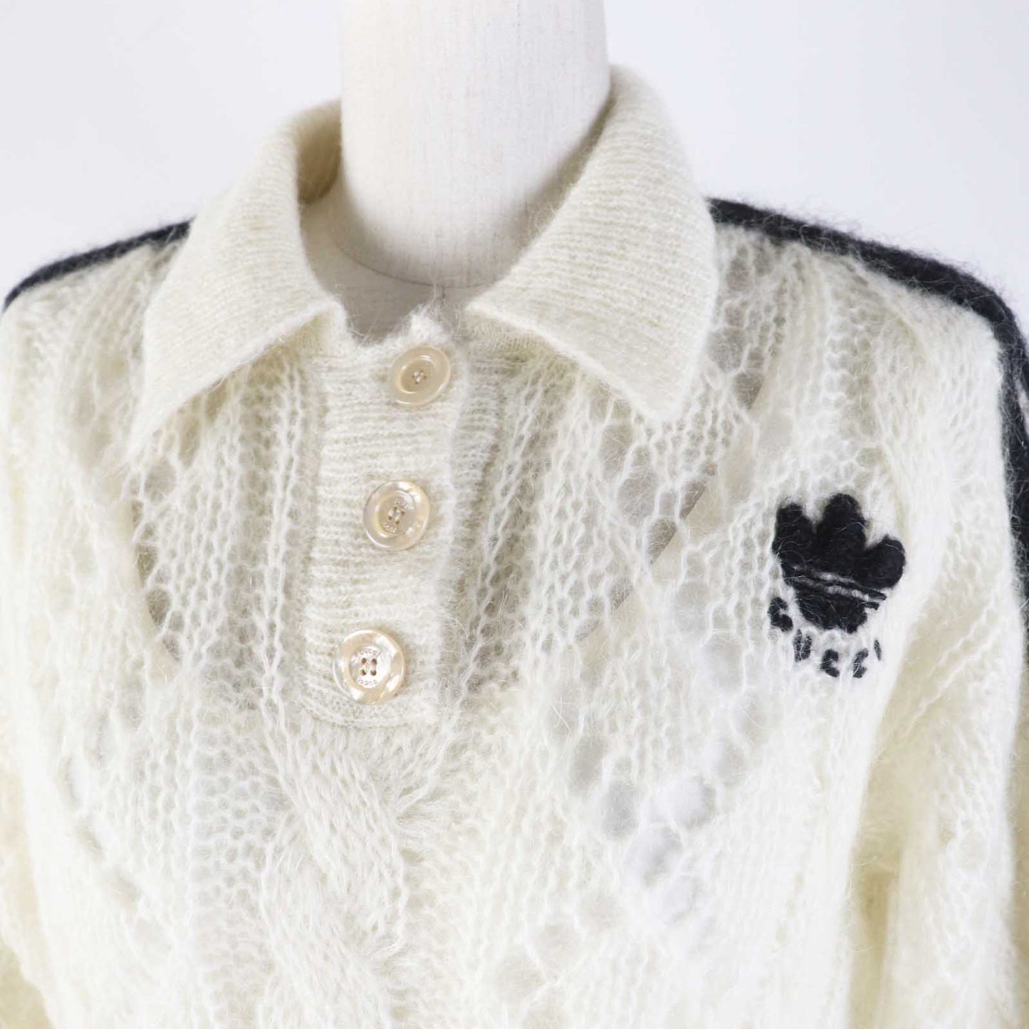 Luxury Gucci Trending 2025 adidas Mohair Nylon Wool Buttoned Knit XS