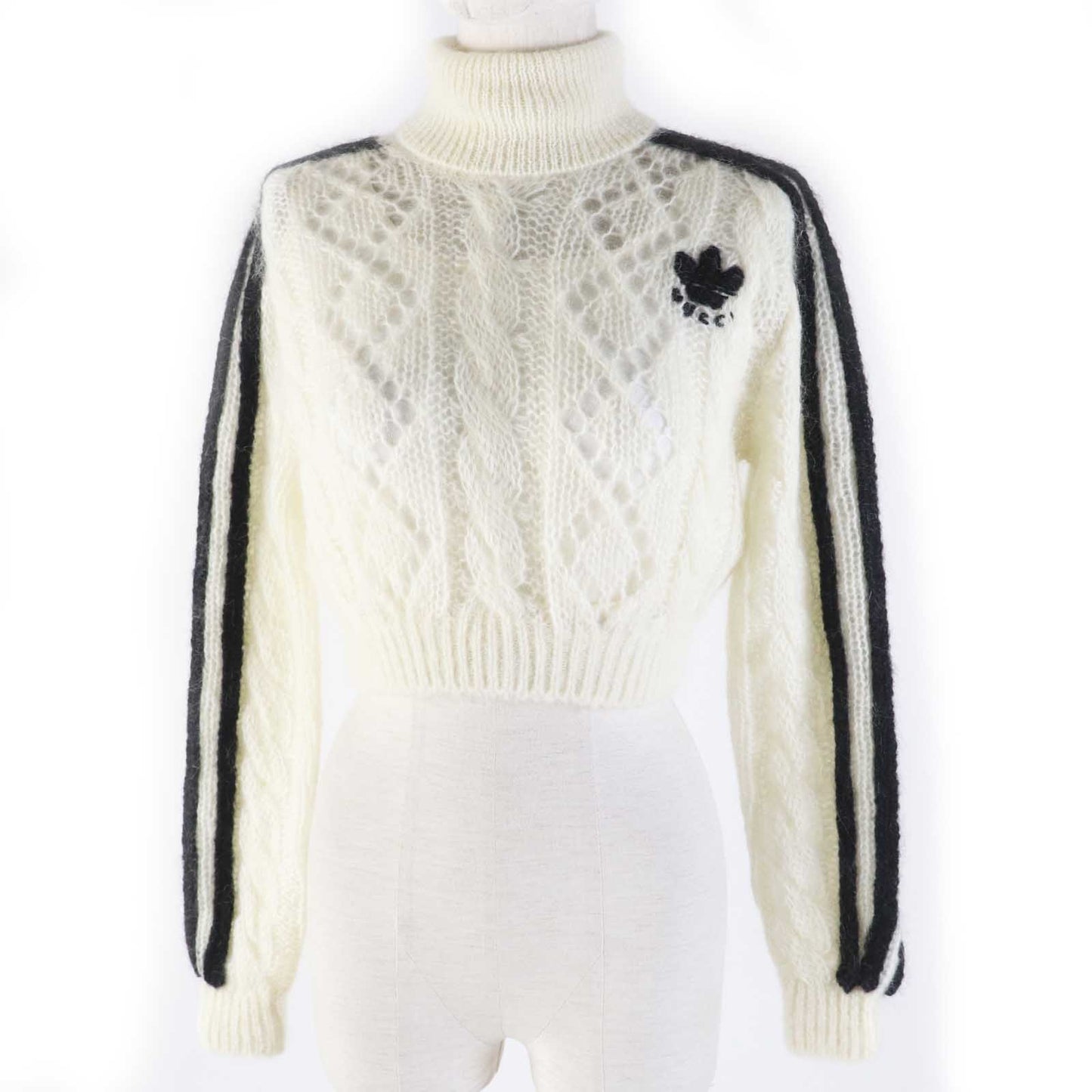 Luxury Gucci Trending 2025 Mohair Nylon Turtleneck Cropped Knit XS