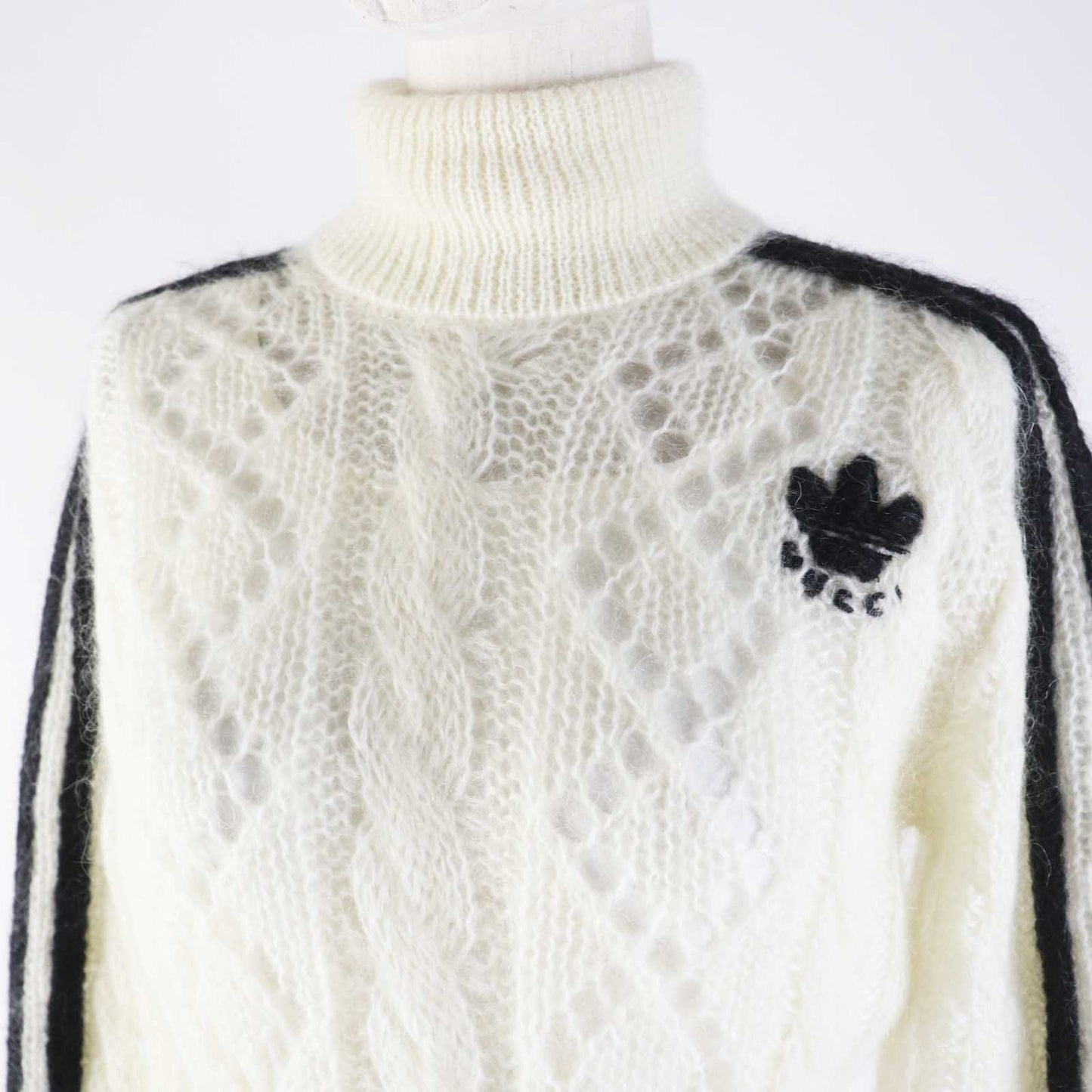 Luxury Gucci Trending 2025 Mohair Nylon Turtleneck Cropped Knit XS