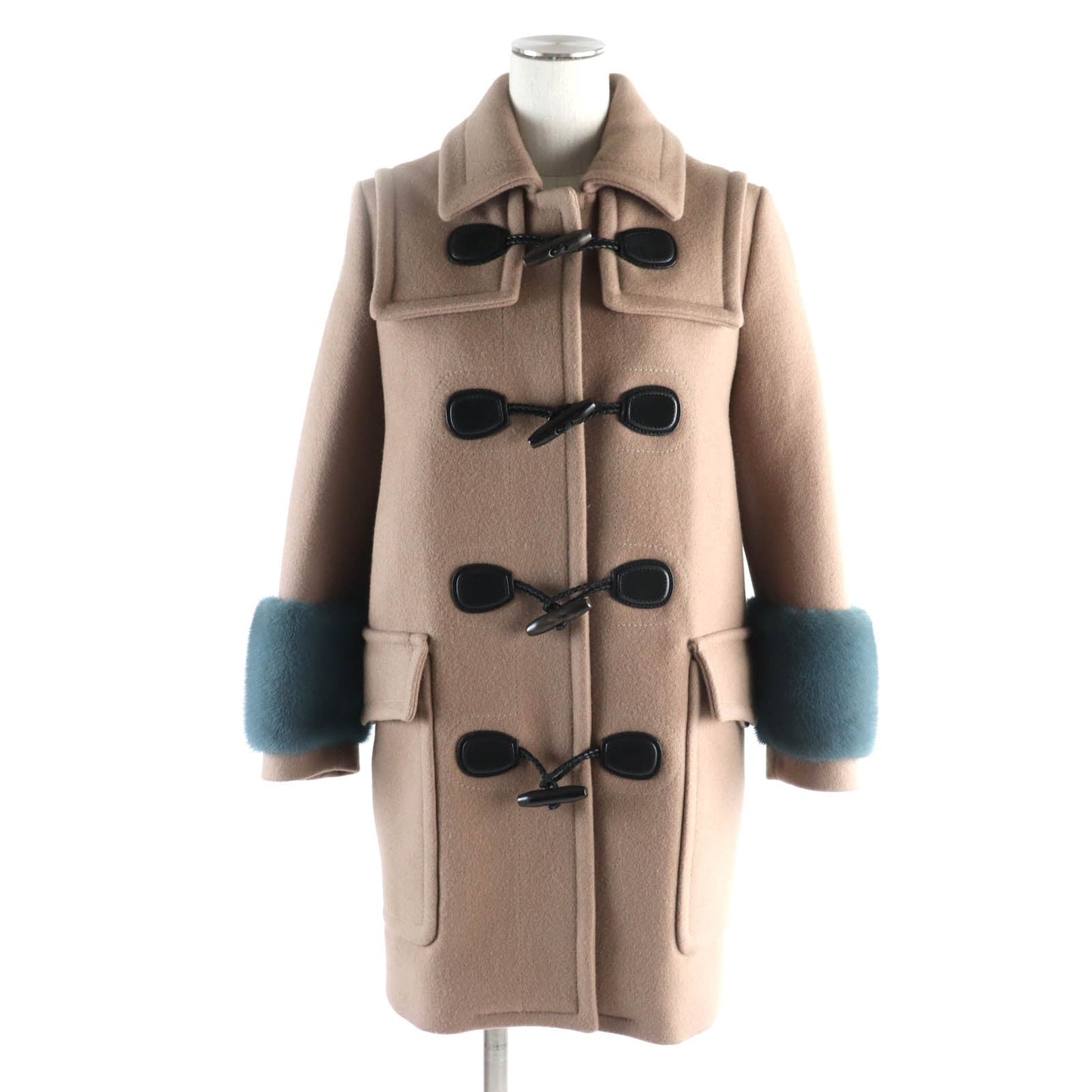 Luxury Gucci Trending 2025 Wool Leather Mink Duffel Coat Women
