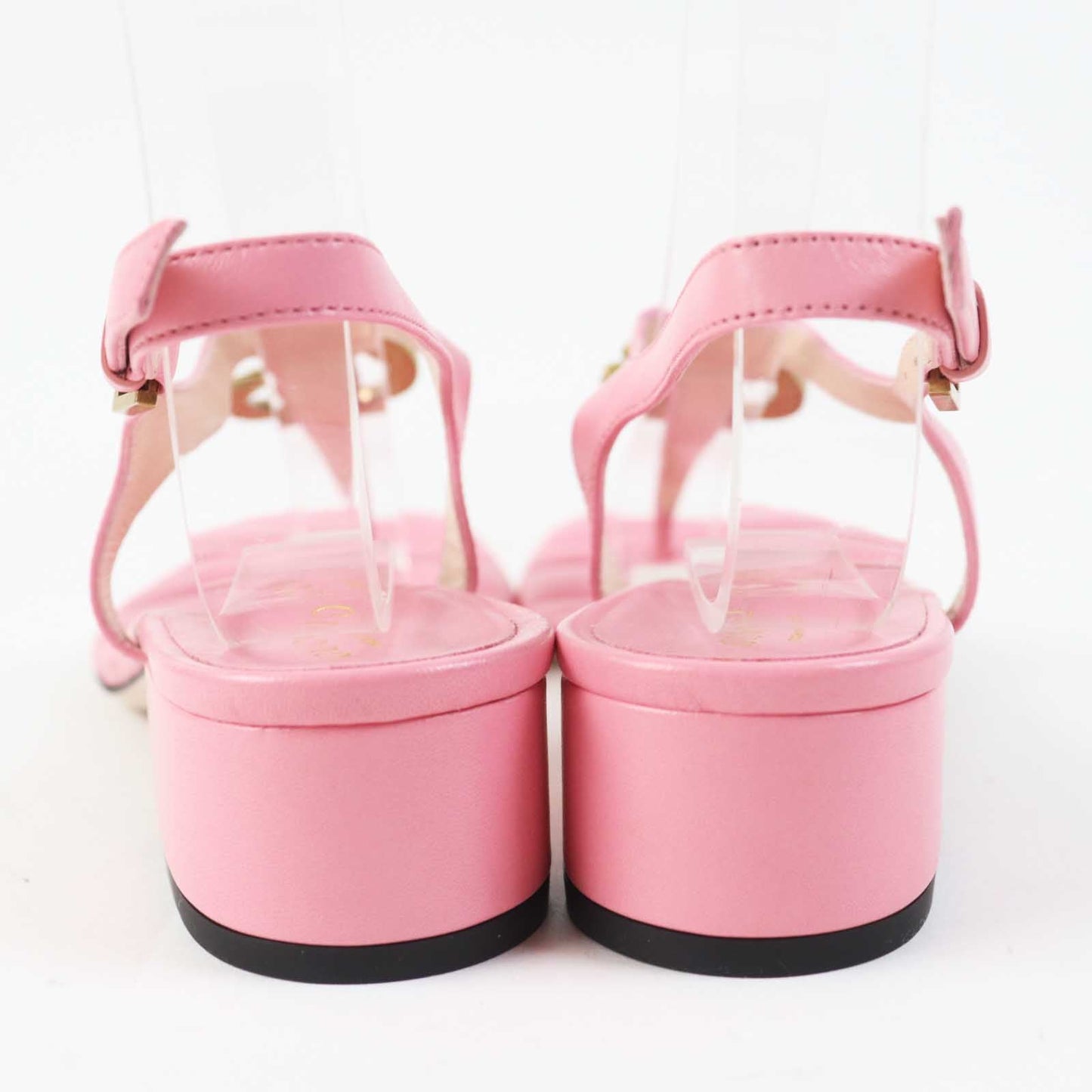 Luxury Gucci Trending 2025 GG Marmont Leather Sandals Pink Gold