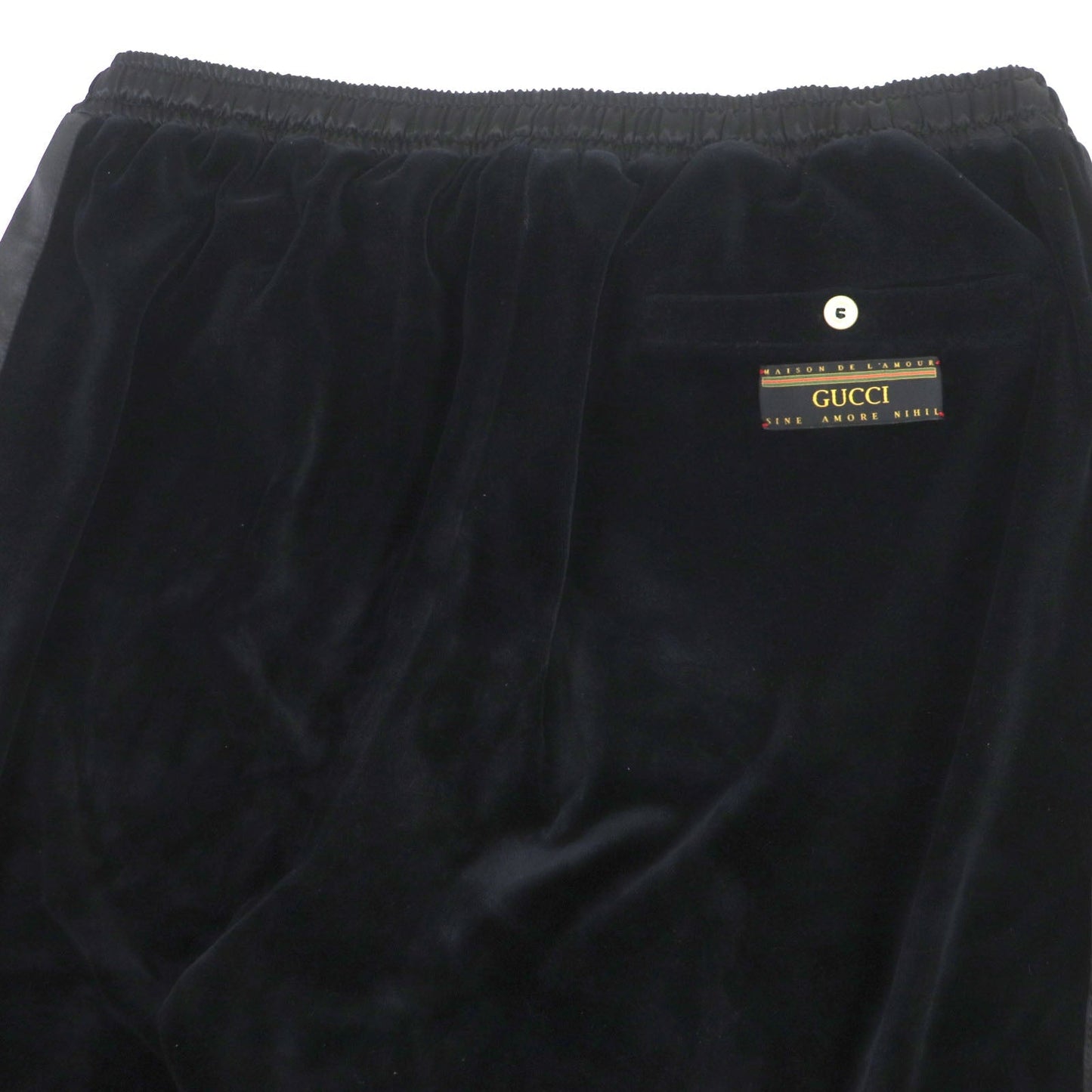 Luxury Gucci Trending 2025 Black Velvet Jogger Pants XL