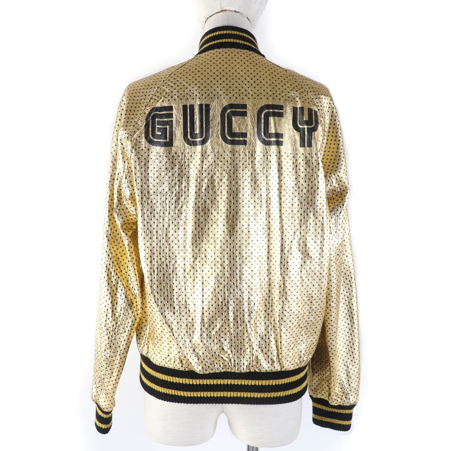 Luxury Gucci Trending 2025 Lambskin Bomber Jacket with GUCCY Logo
